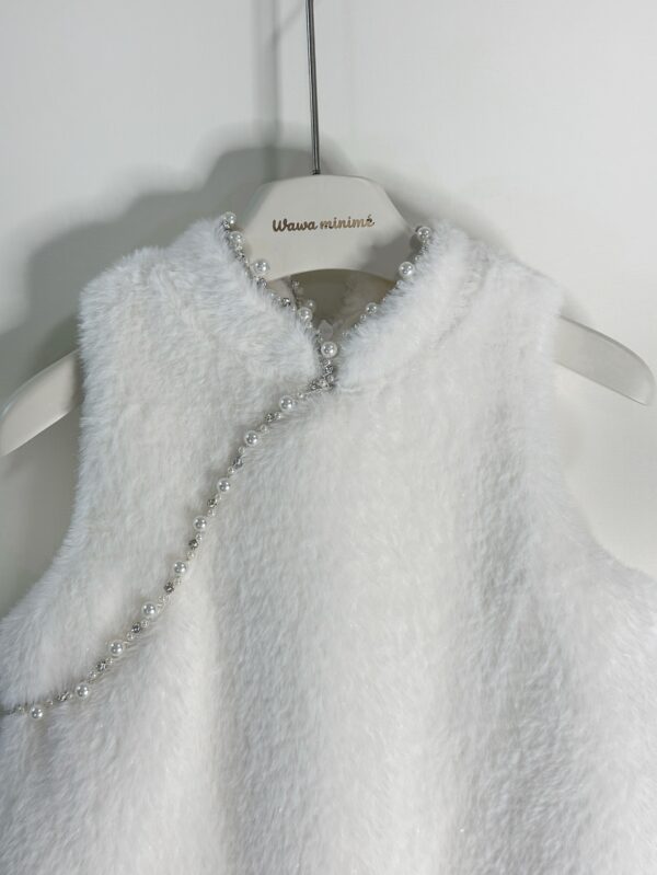 小千金輕奢毛毛背心洋裝