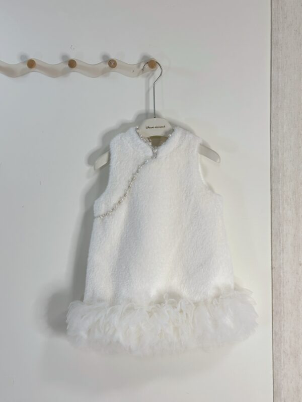 小千金輕奢毛毛背心洋裝